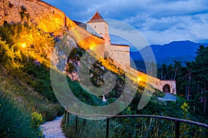 Achitectural detail of Rasnov fortress