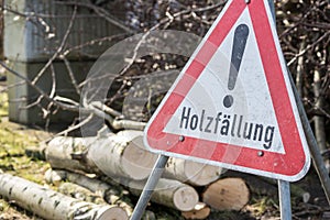 Achtung HolzfÃ¤llung im FrÃ¼hling