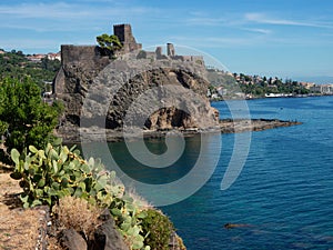 Aci Castello castle at Sicily. Italy photo