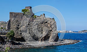 Aci Castello castle in Sicily, Italy photo