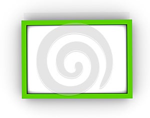 Acid Green Frame White / Sign Blank Template Empt