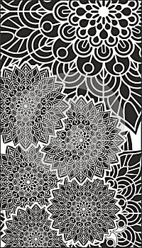 Flowers Glass Decal Vector