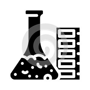 acidity of peat glyph icon vector illustration