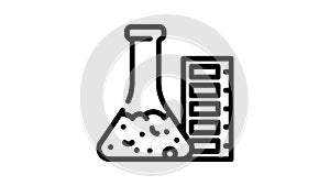 acidity of peat line icon animation