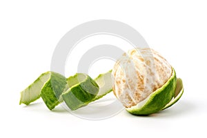 Acidless orange fruits  isolated on white background