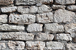 Acient brick wall. Grunge brick wall background