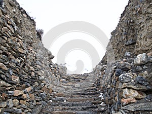 Acient rock steps for town entry photo