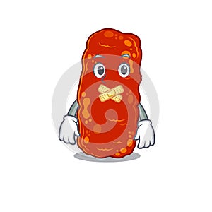 Acinetobacter bacteria cartoon character style with mysterious silent gesture