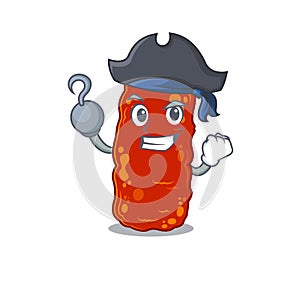 Acinetobacter bacteria cartoon design style as a Pirate with hook hand and a hat