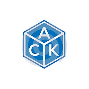 ACK letter logo design on black background. ACK creative initials letter logo concept. ACK letter design