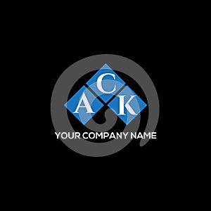 ACK letter logo design on BLACK background. ACK creative initials letter logo concept. ACK letter design