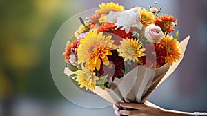 acknowledgment thank you with flowers photo