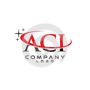 acl letter logo with stars design vector