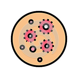 acne skin disease color icon vector illustration