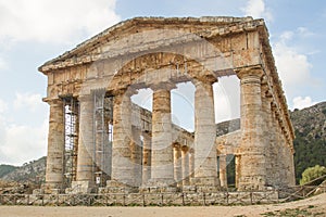 Acnient antique temple in Segesta