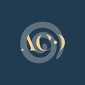ACO abstract letter logo design