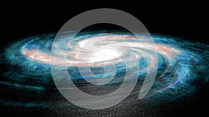 Acolorful galaxy 3d rendering