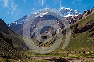 Aconcagua mountain south america argentina mendoza