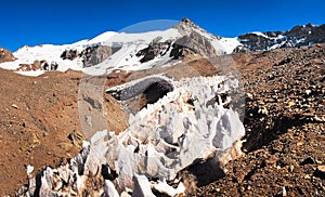 Aconcagua summit in Argentina, South America