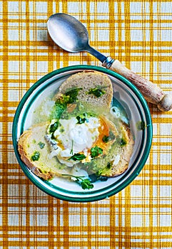 Acorda Alentejana, typical Portuguese soup.