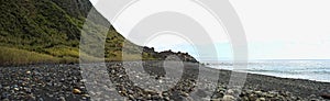 Acores; deserted beach on flores photo