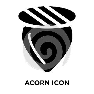 Acorn icon vector isolated on white background, logo concept of