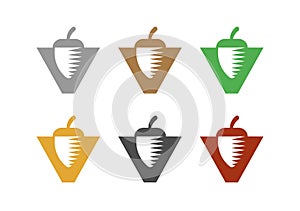 Acorn nuts logo icon design template elements