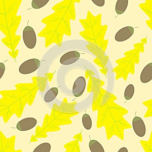 Acorn and oak leaf pattern