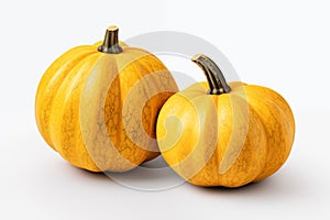 Acorn yellow squash isolated on a white background.