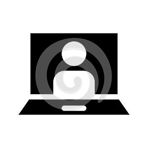 Acount glyph flat vector icon