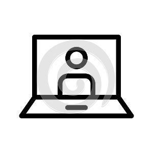 Acount thin line vector icon