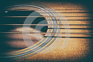 Acoustic Bass Strings and Sound Hole