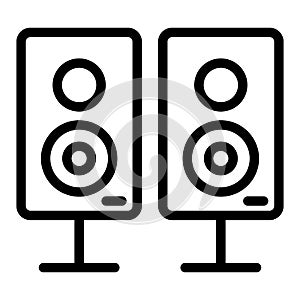 Acoustic column line icon. Music column vector illustration isolated on white. Sound column outline style design