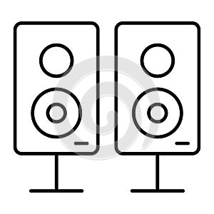 Acoustic column thin line icon. Music column vector illustration isolated on white. Sound column outline style design