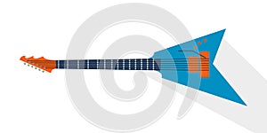 Acoustic electric guitar vector icons isolated illustration guitars silhouette music concert sound retro musical bass