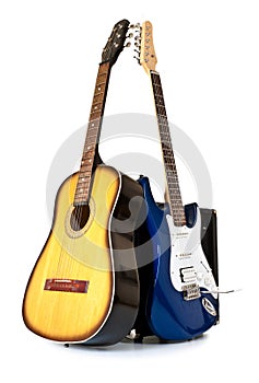 Acoustic and electric guitars