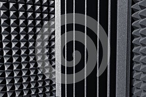 Acoustic foam absorber and bass traps for sound dampering background