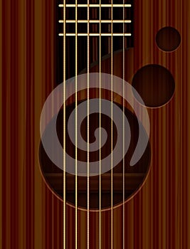 Acoustic guitar abstract