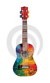 Acoustic guitar abstract style