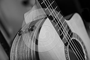 Acoustic Guitar in Black and White