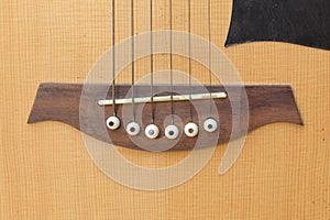 Acoustic guitar body music instrument on white background