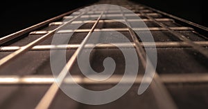 Acoustic Guitar Detail, Fretboard Closeup