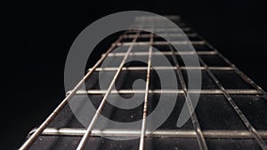 Acoustic Guitar Detail, Fretboard Closeup