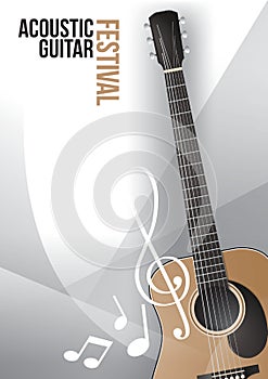 Acoustic guitar festival poster design