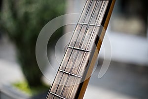 Acoustic guitar fretboard