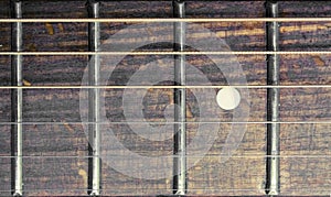 Acoustic guitar fretboard