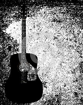 Acoustic Guitar Grunge Backdrop