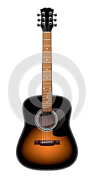 Acoustic guitar isolated