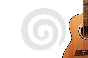 Acoustic guitar isolated on a white background