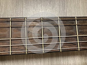 Acoustic guitar and its elements for playing